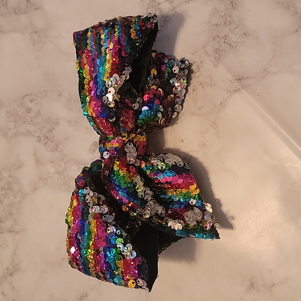 Rainbow Sequin Bow